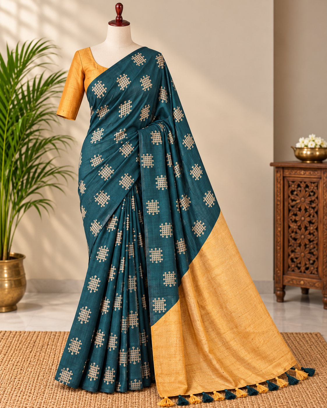 Bottle Green Fancy Soft Silk Woven Saree