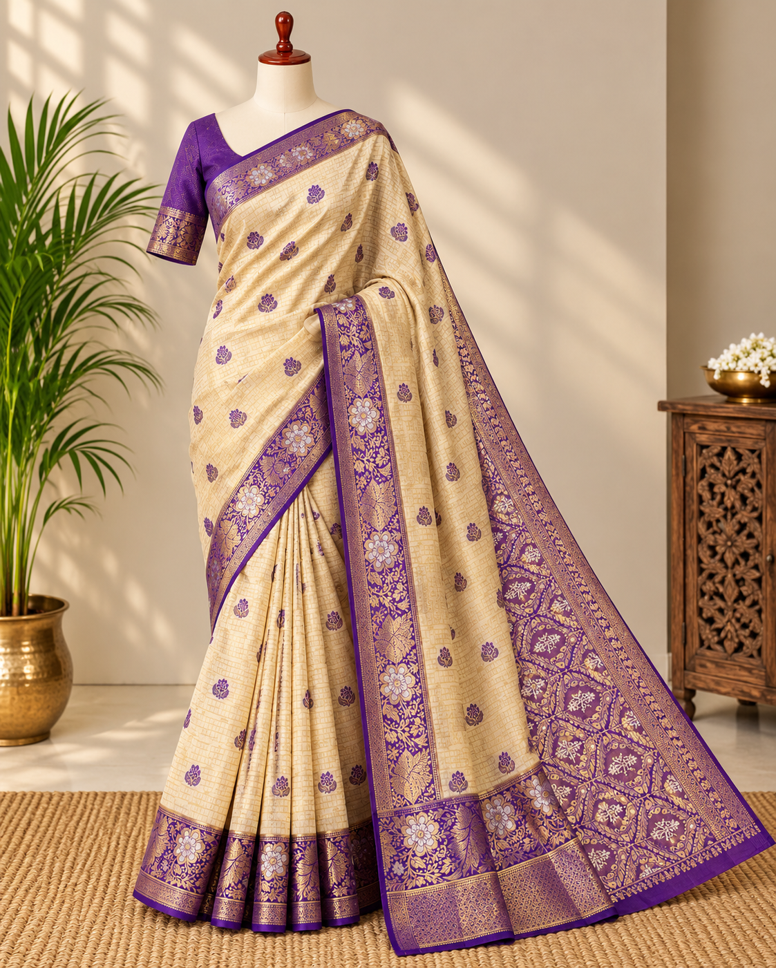 Kanchipuram  Fancy  Silk Saree
