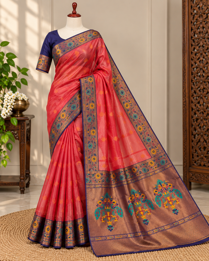Fancy Soft Tissue Silk Saree