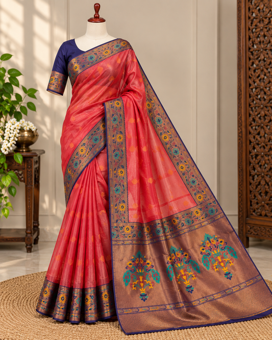 Fancy Soft Tissue Silk Saree