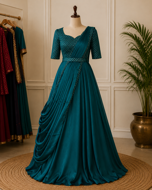 Morpitch Fancy Sparkling Georgette Anarkali